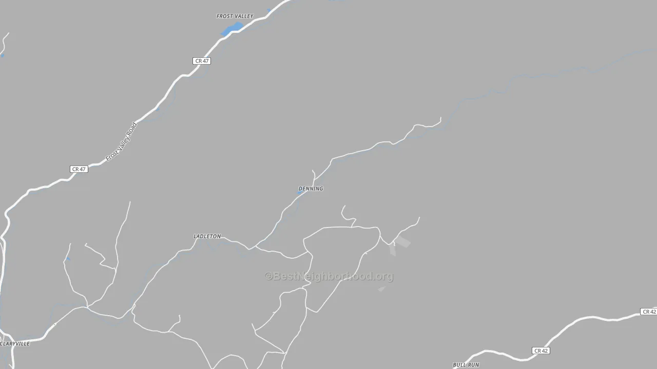 Transit Grade map of Denning, NY