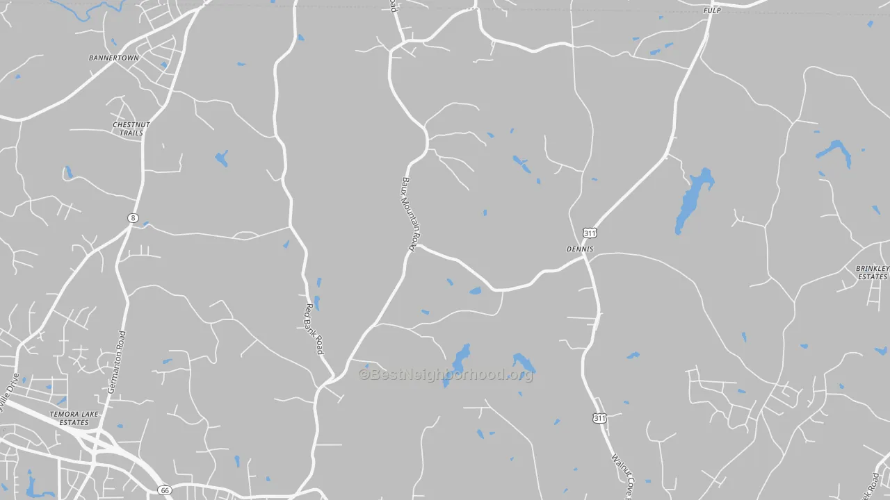 Transit Grade map of Dennis, NC