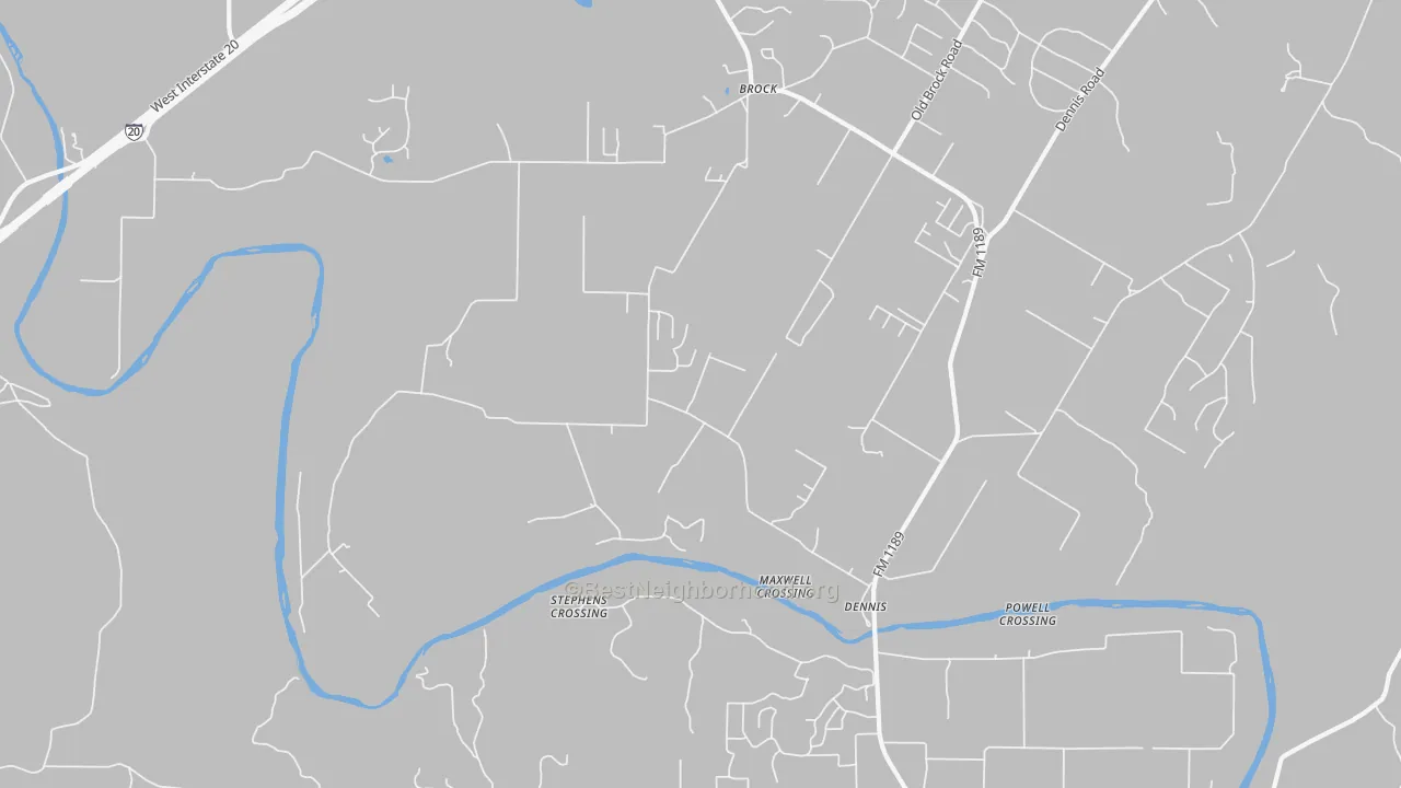 Transit Grade map of Dennis, TX