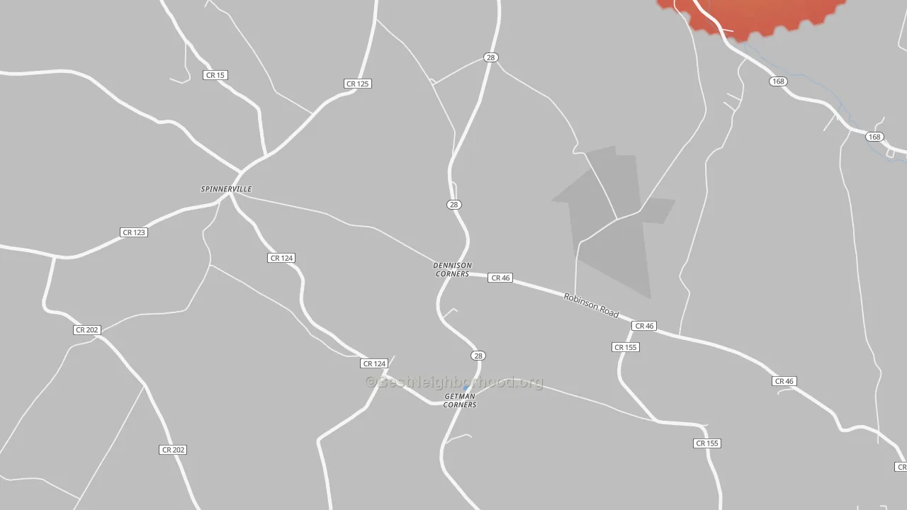 Transit Grade map of Dennison Corners, NY