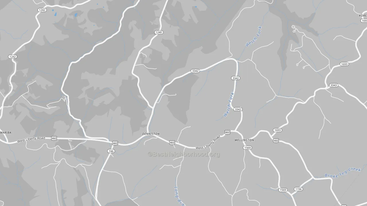 Transit Grade map of Denniston, KY