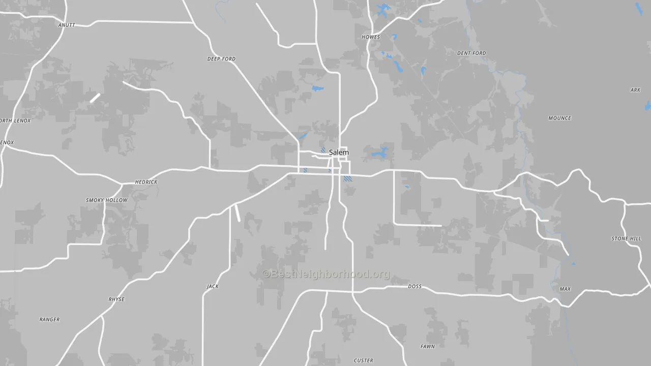 Transit Grade map of Dent County, MO