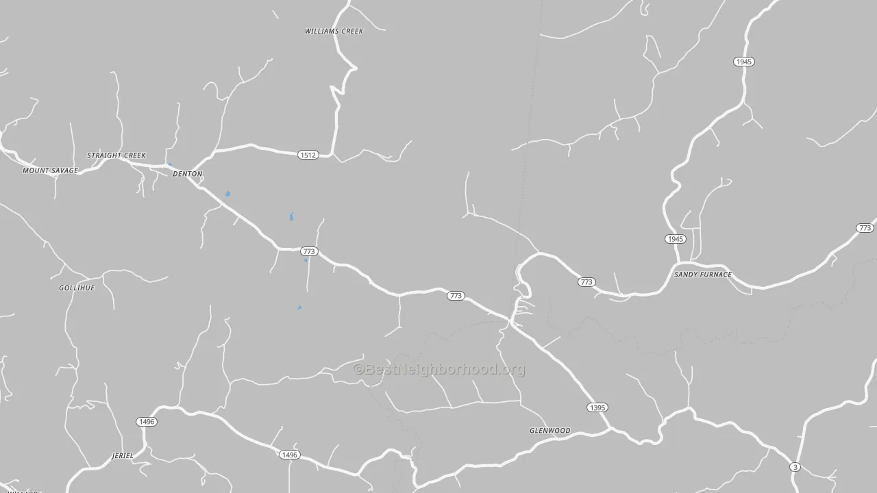Transit Grade map of Denton, KY