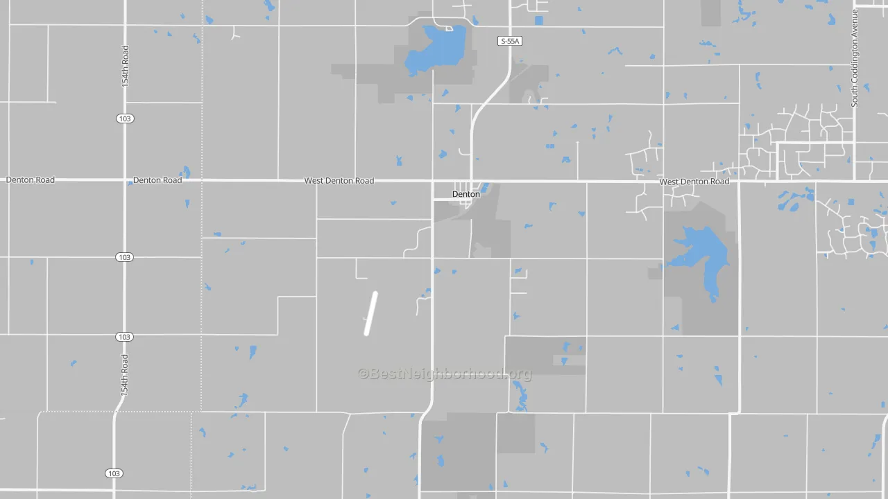 Transit Grade map of Denton, NE