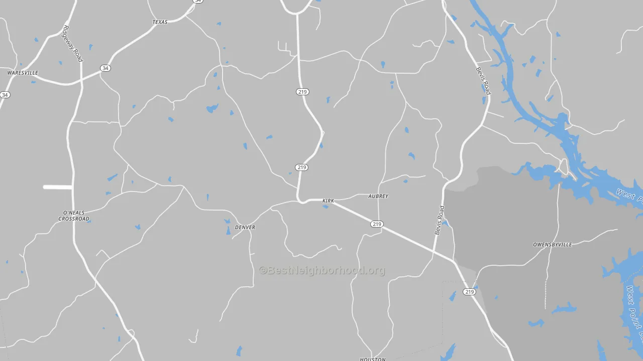 Transit Grade map of Denver, GA