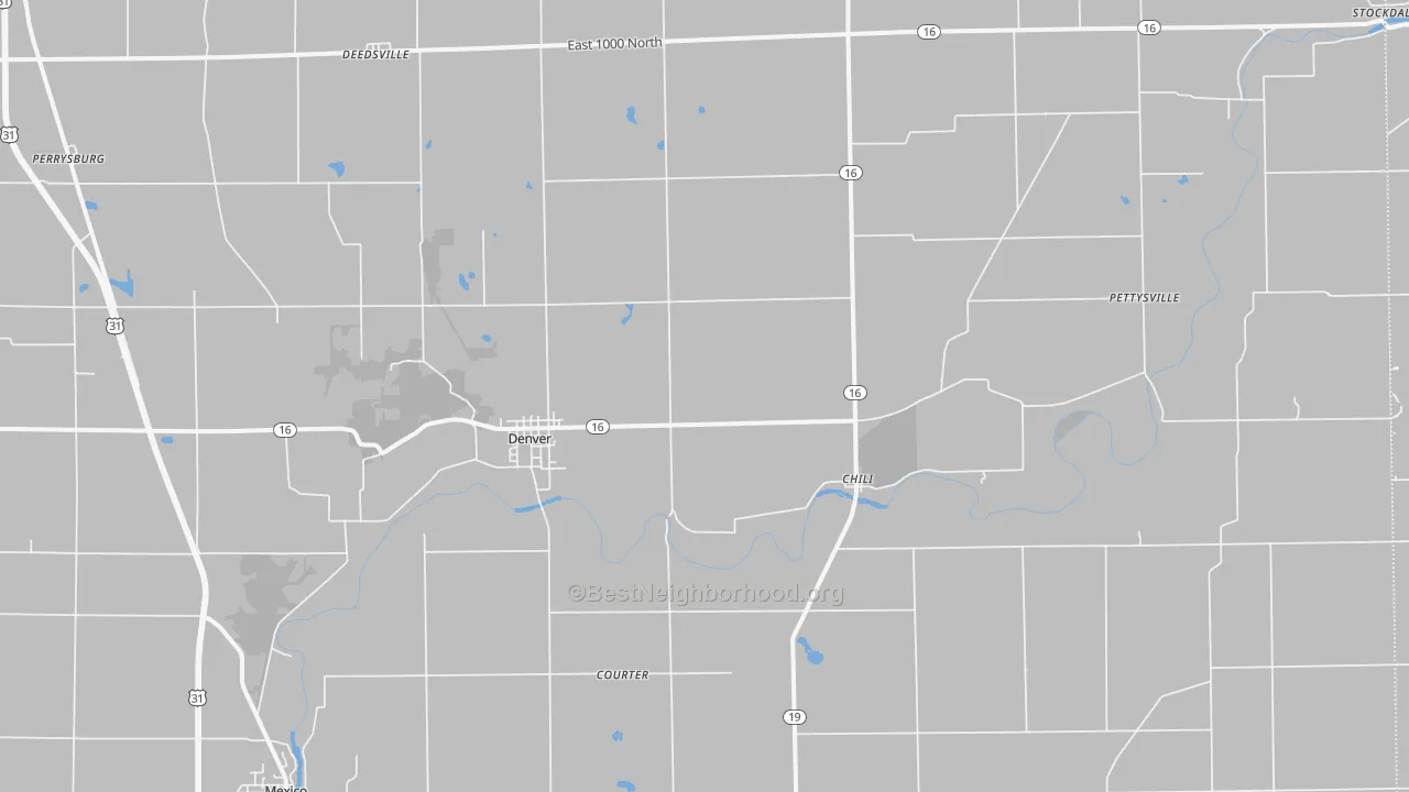 Transit Grade map of Denver, IN
