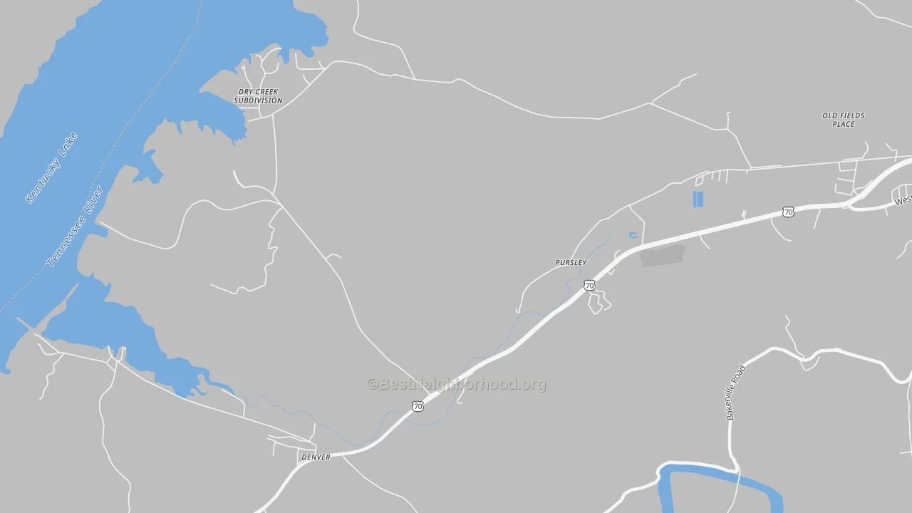 Transit Grade map of Denver, TN