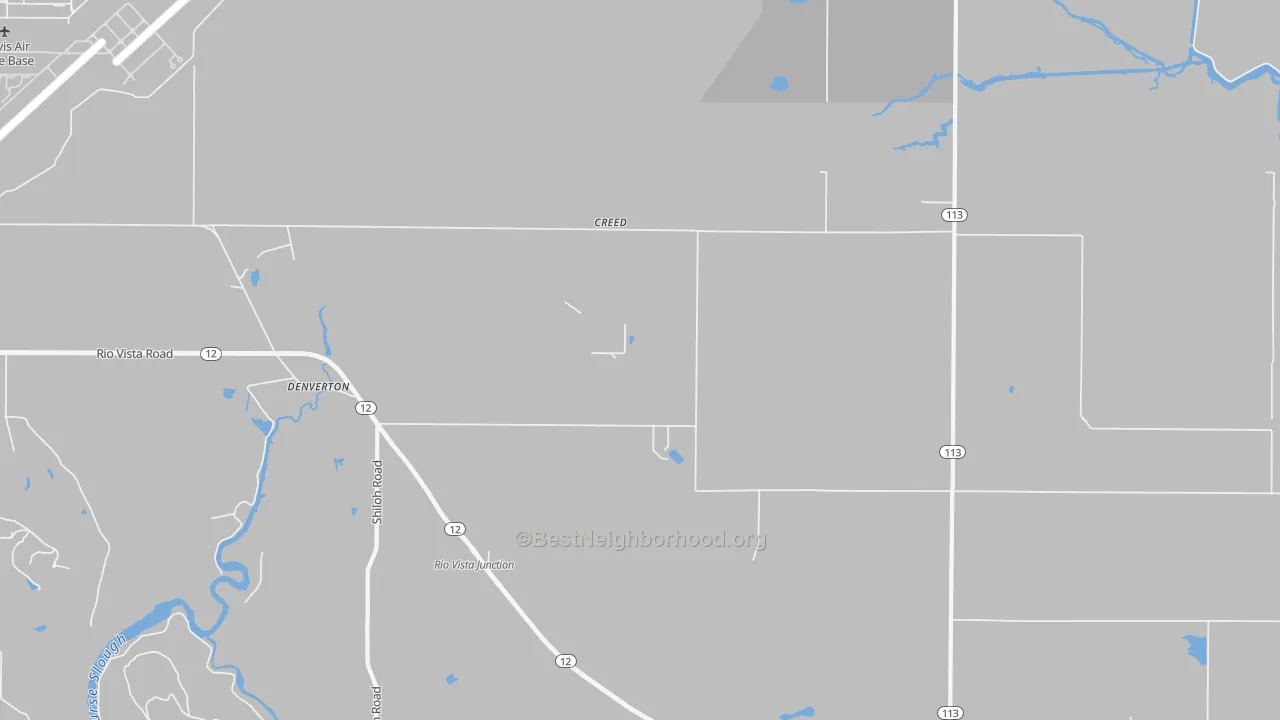 Transit Grade map of Denverton, CA