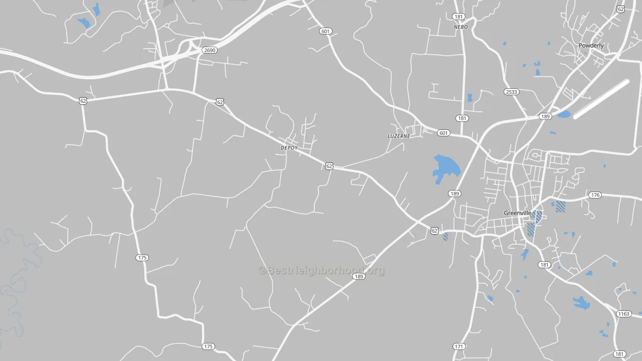 Transit Grade map of Depoy, KY
