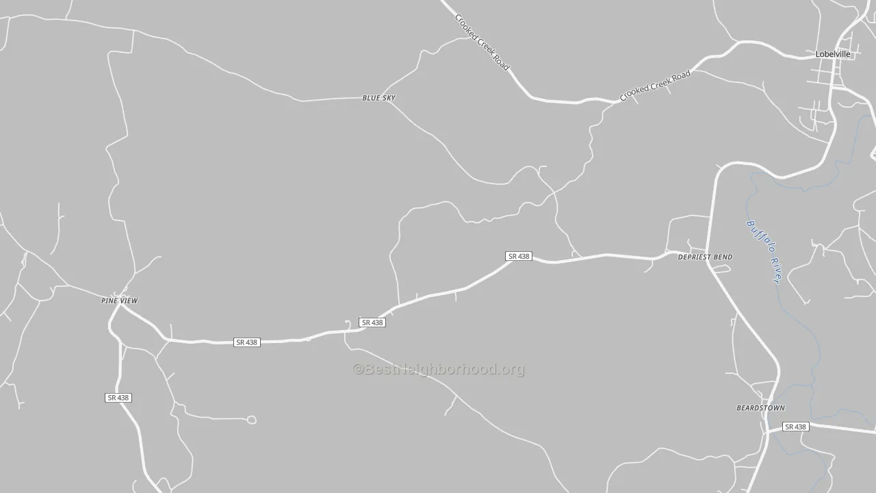 Transit Grade map of DePriest Bend, TN