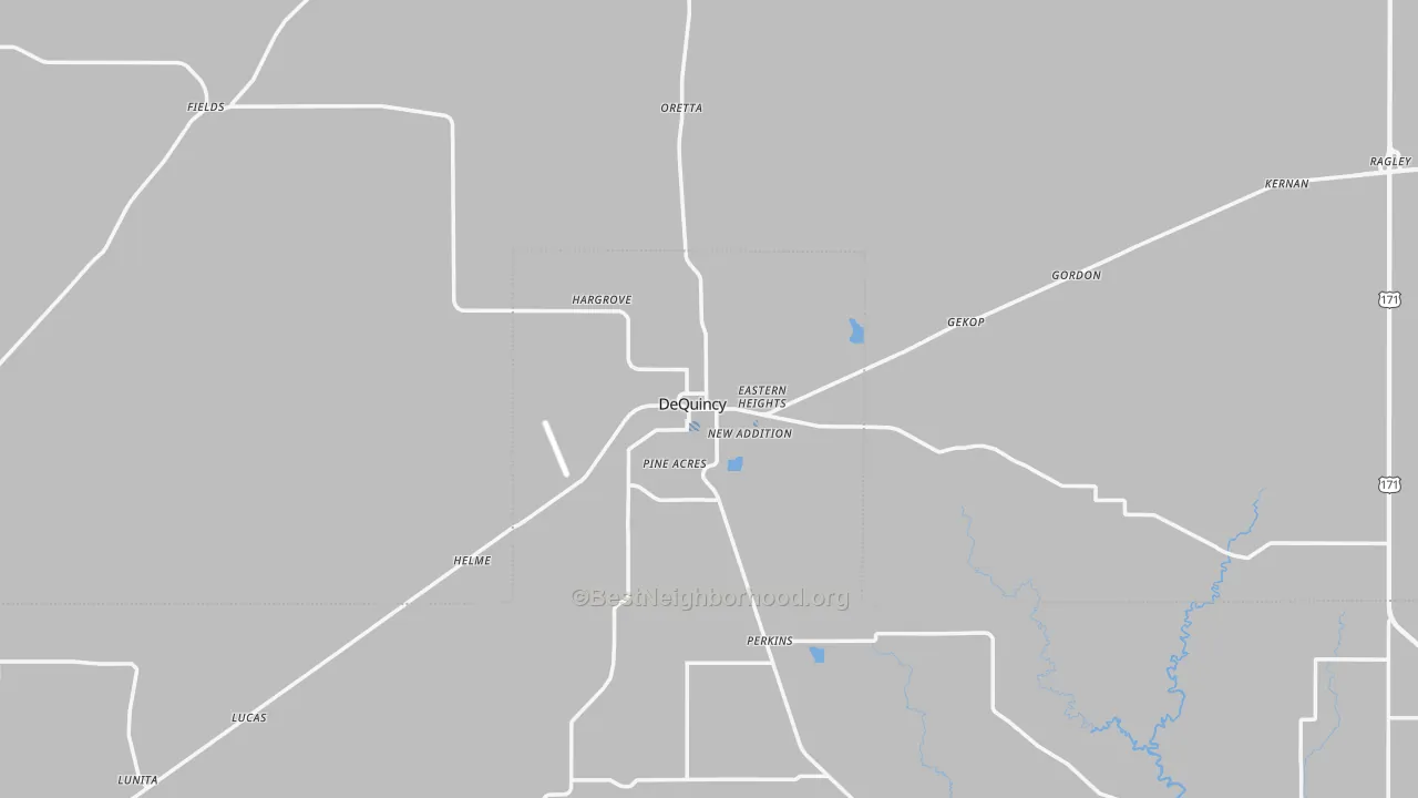 Transit Grade map of Dequincy, LA