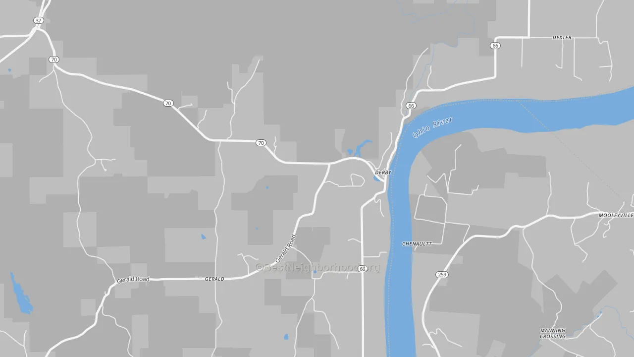 Transit Grade map of Derby, IN