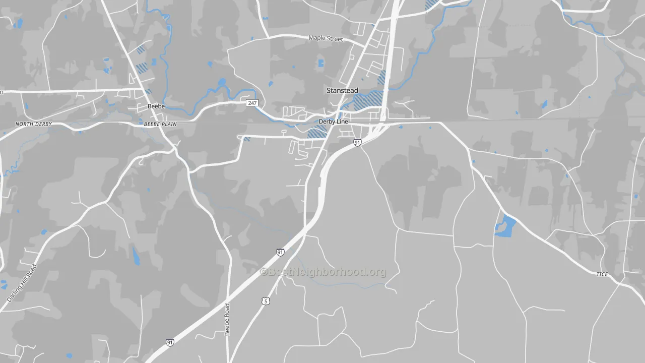 Transit Grade map of Derby Line, VT