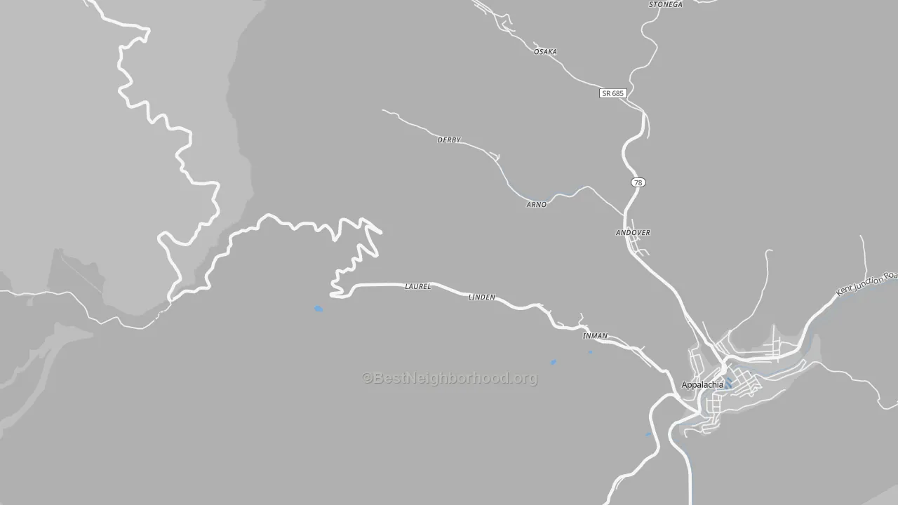 Transit Grade map of Derby, VA