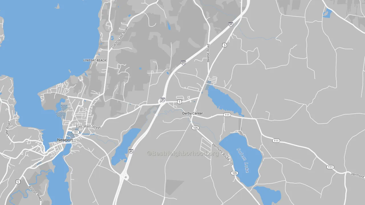 Transit Grade map of Derby, VT