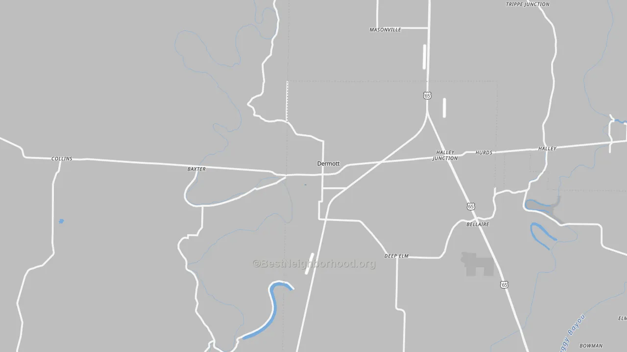 Transit Grade map of Dermott, AR