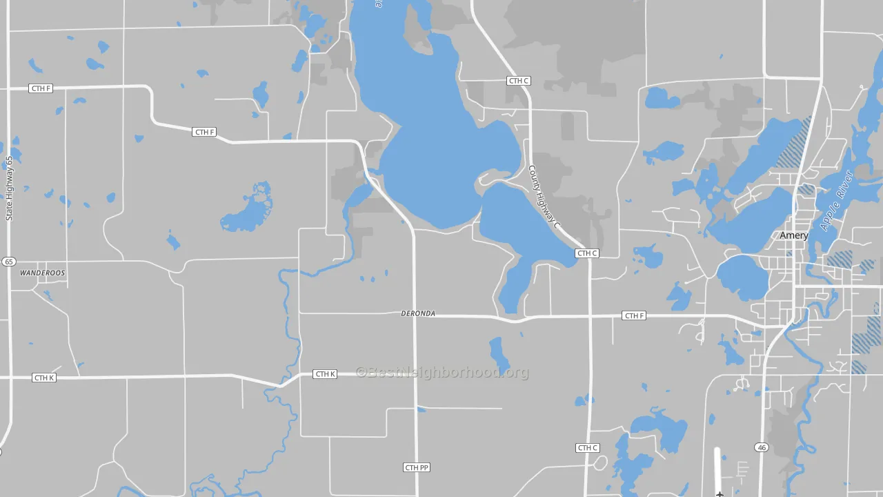 Transit Grade map of Deronda, WI