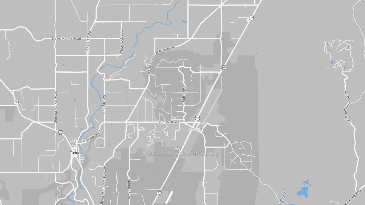 Transit Grade map of Deschutes Junction, OR