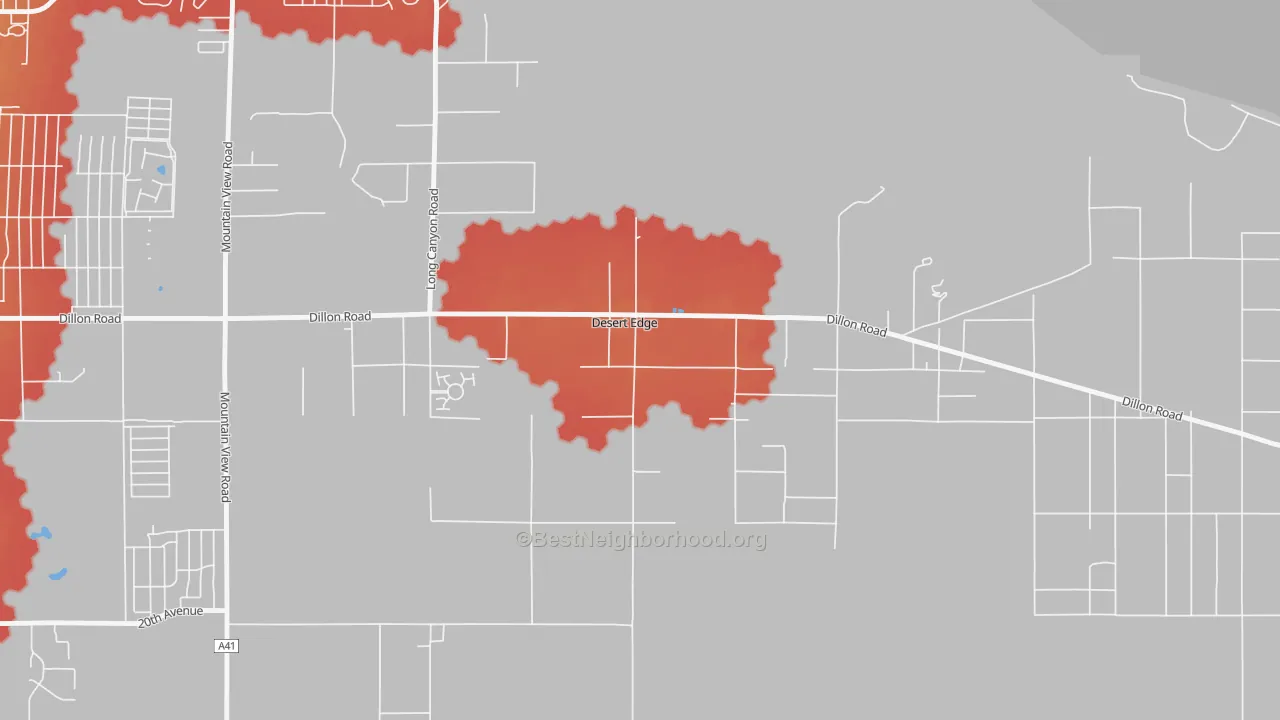 Transit Grade map of Desert Edge, CA
