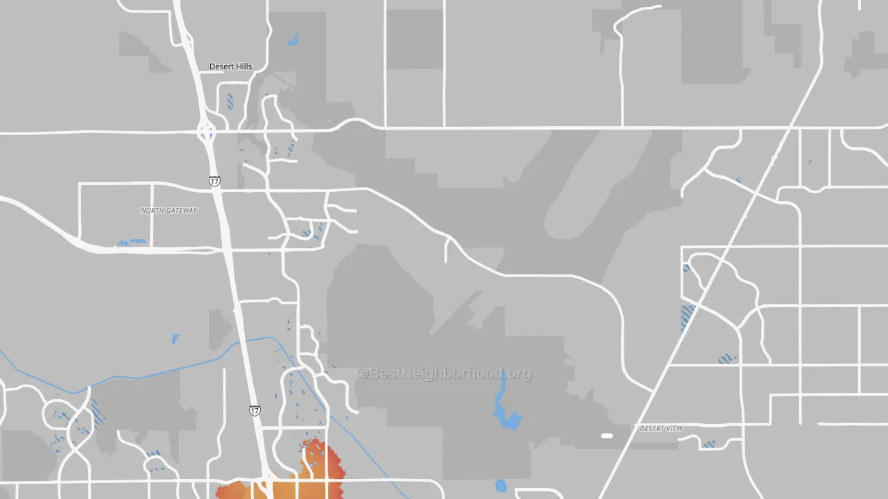 Transit Grade map of Desert Hills, Cave Creek, AZ