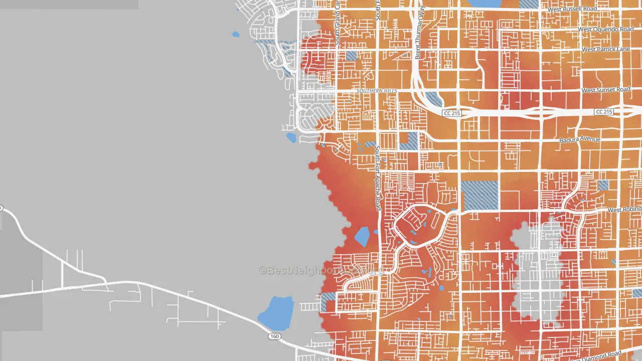 Transit Grade map of Desert Hills, Las Vegas, NV