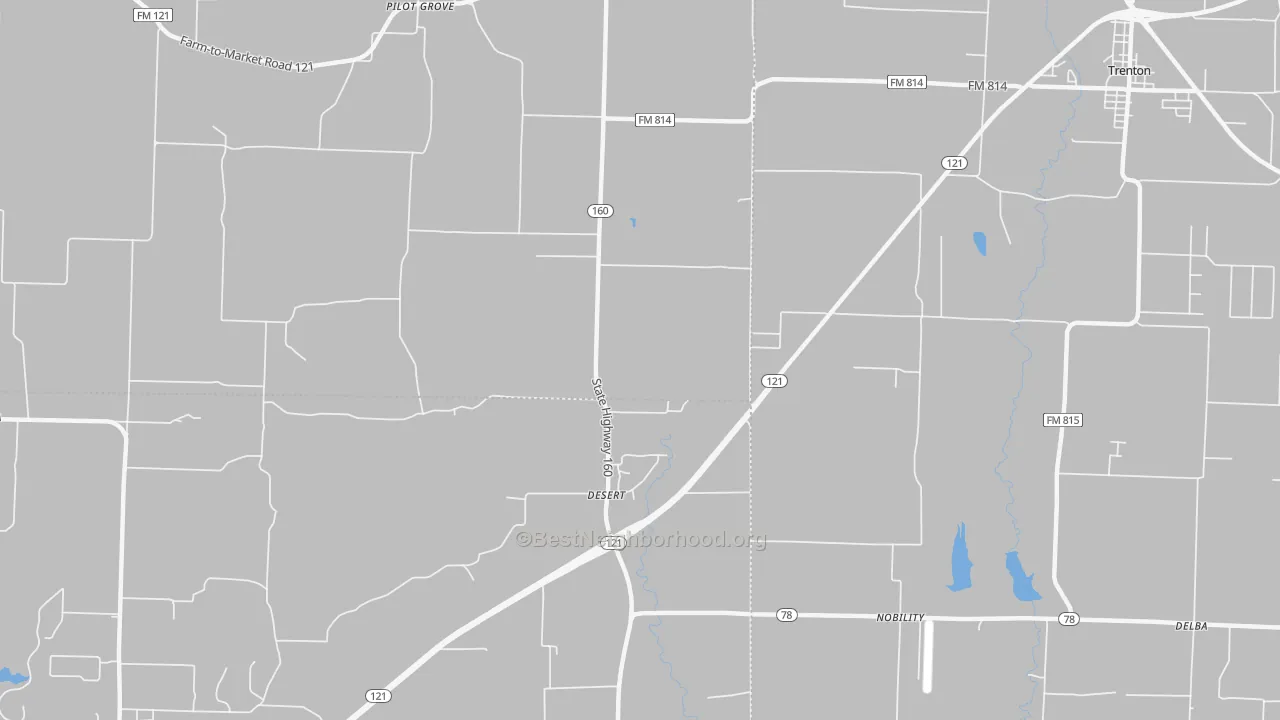 Transit Grade map of Desert, TX
