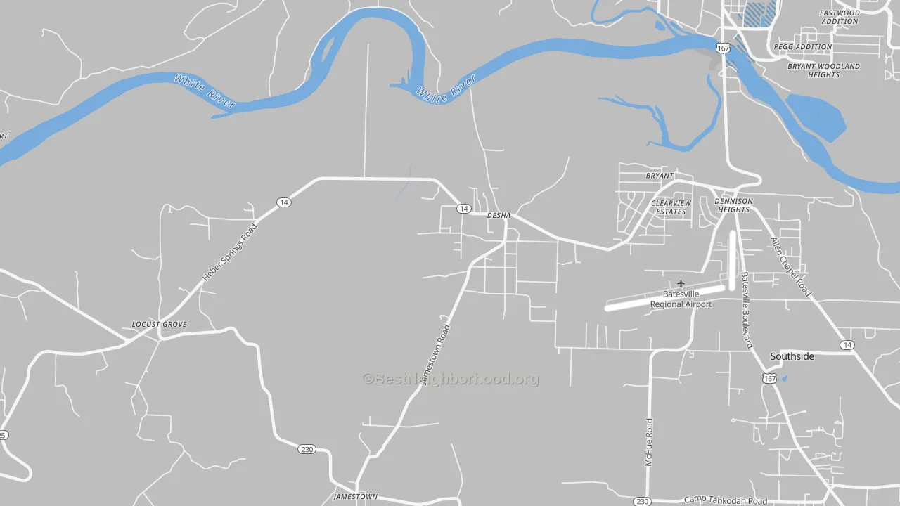 Transit Grade map of Desha, AR