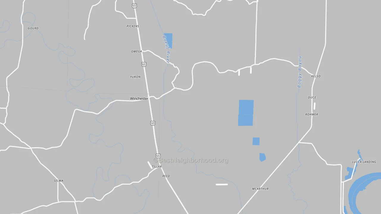 Transit Grade map of Desha County, AR
