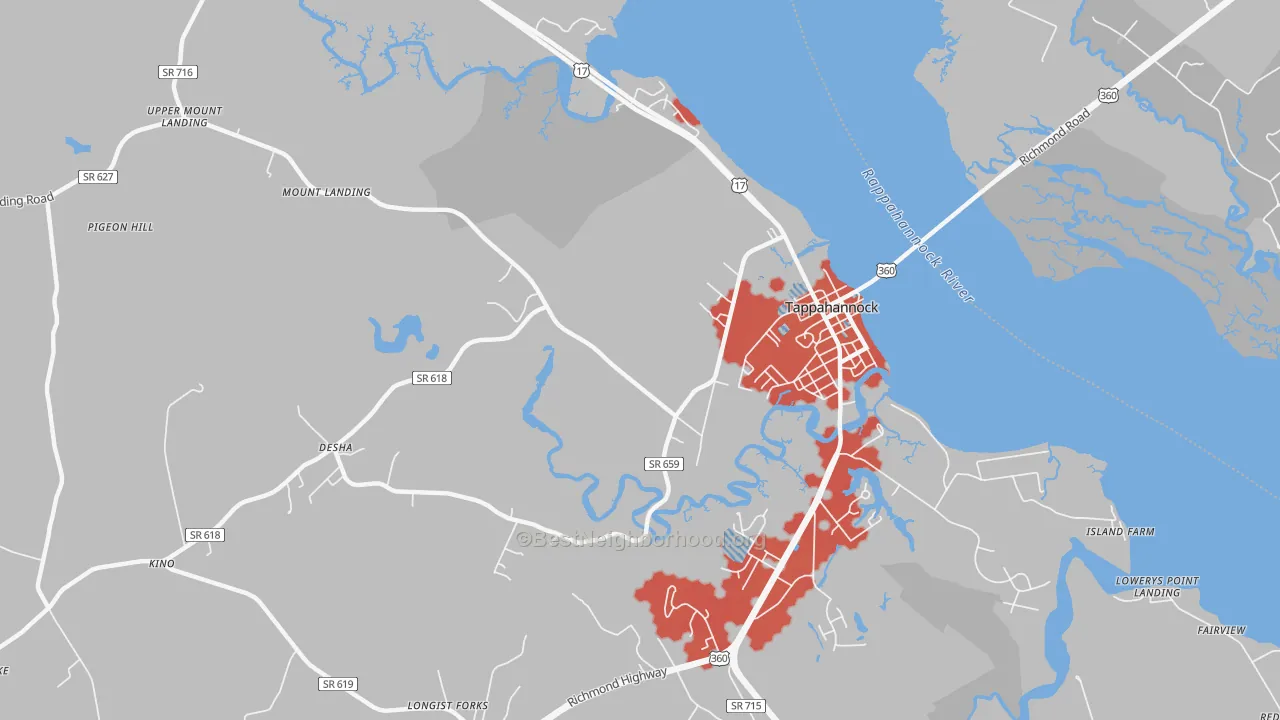 Transit Grade map of Desha, VA