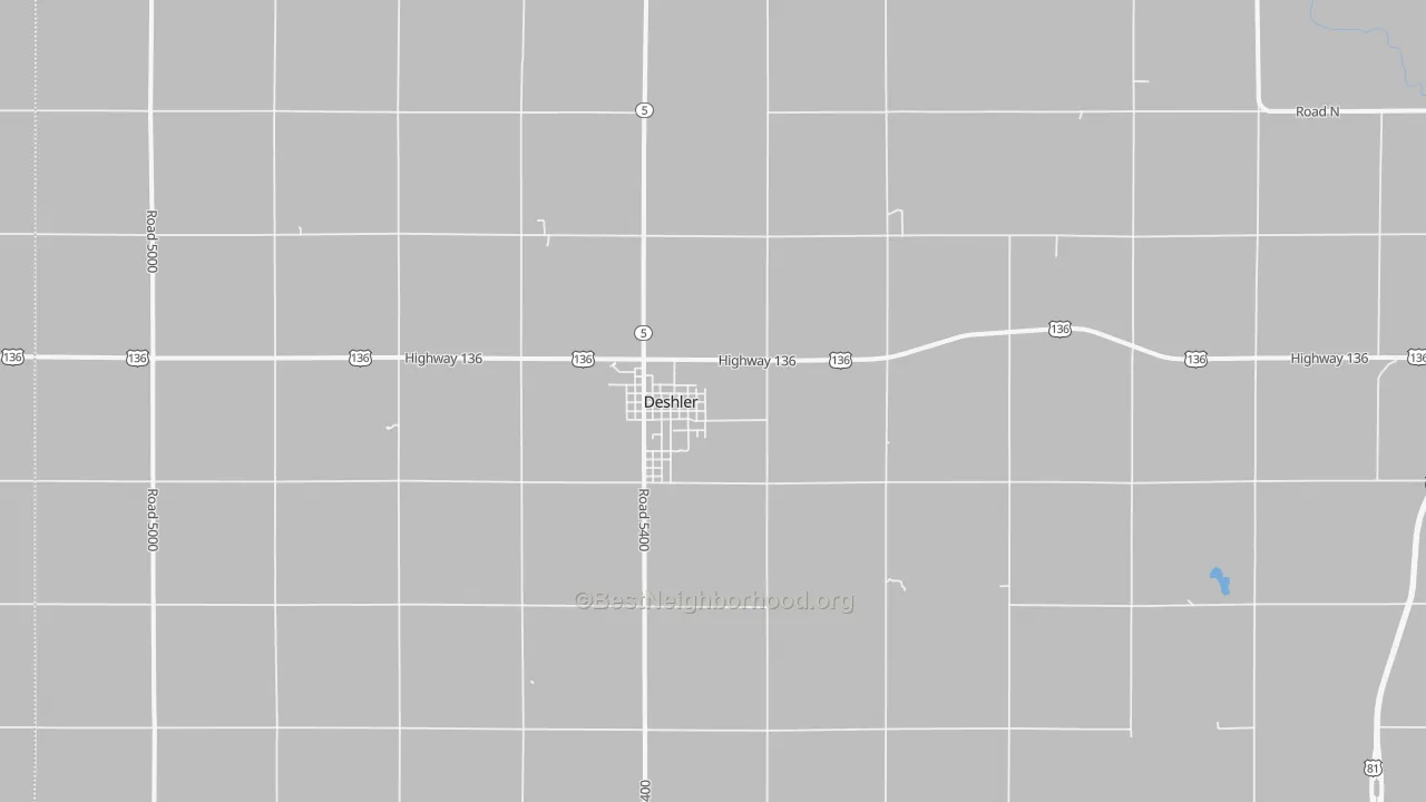 Transit Grade map of Deshler, NE