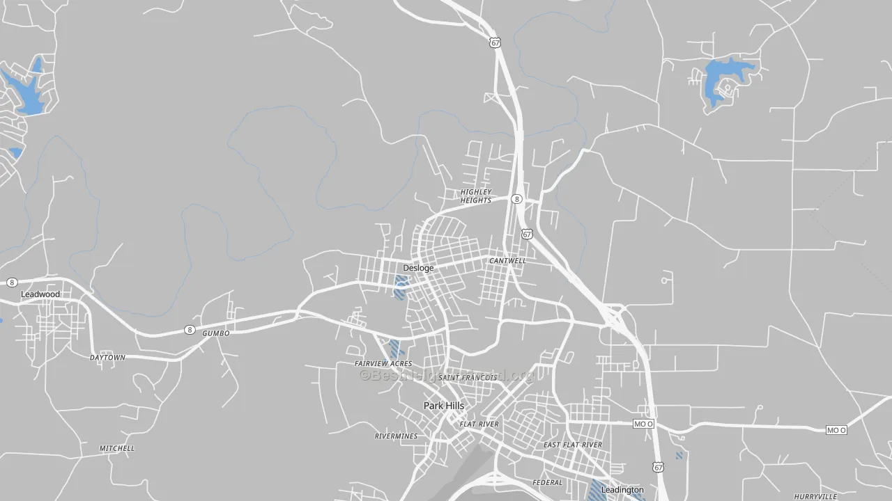 Transit Grade map of Desloge, MO