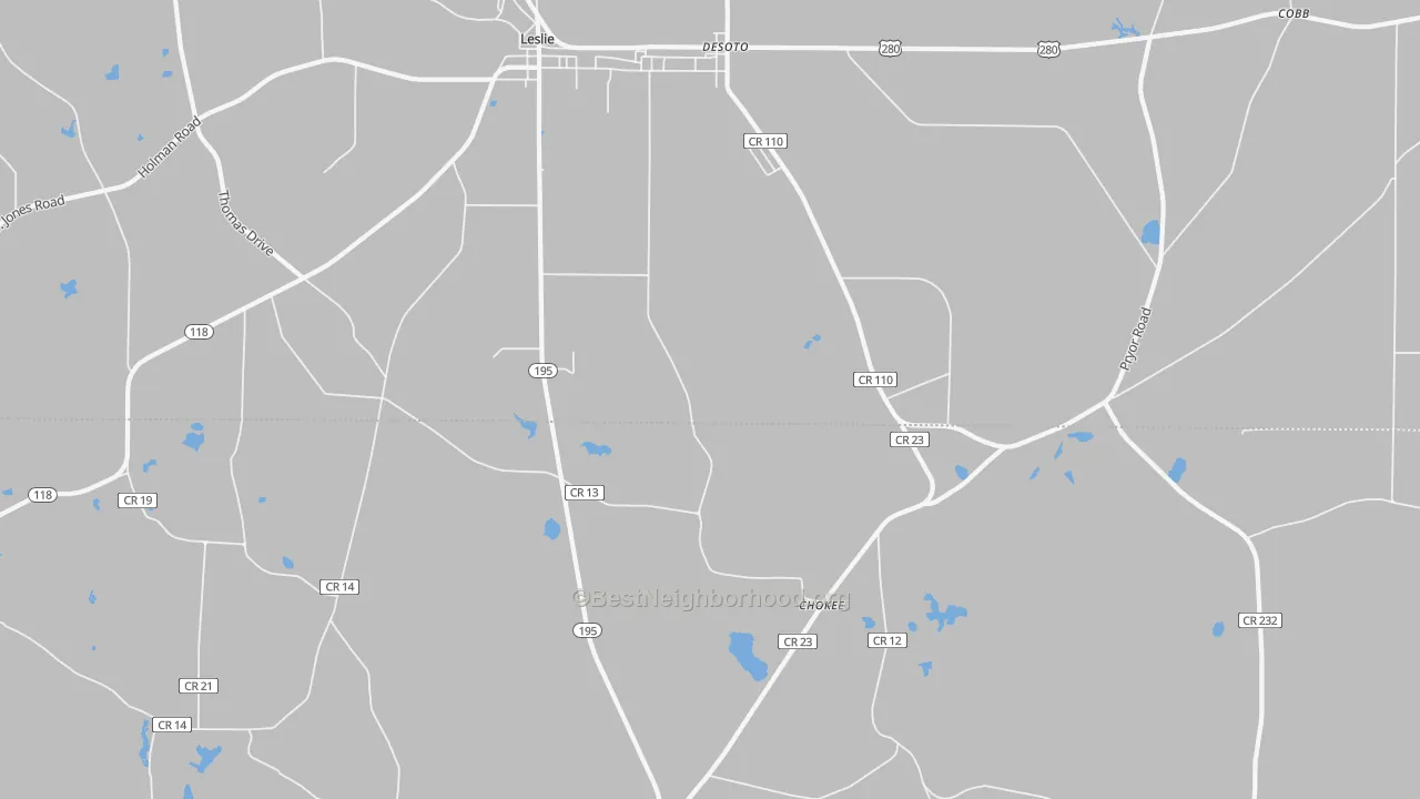 Transit Grade map of DeSoto, GA