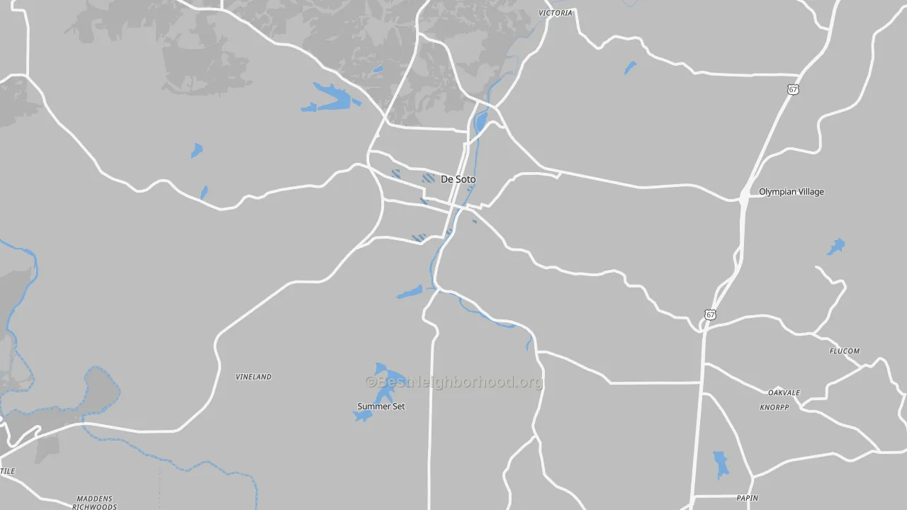 Transit Grade map of DeSoto, MO