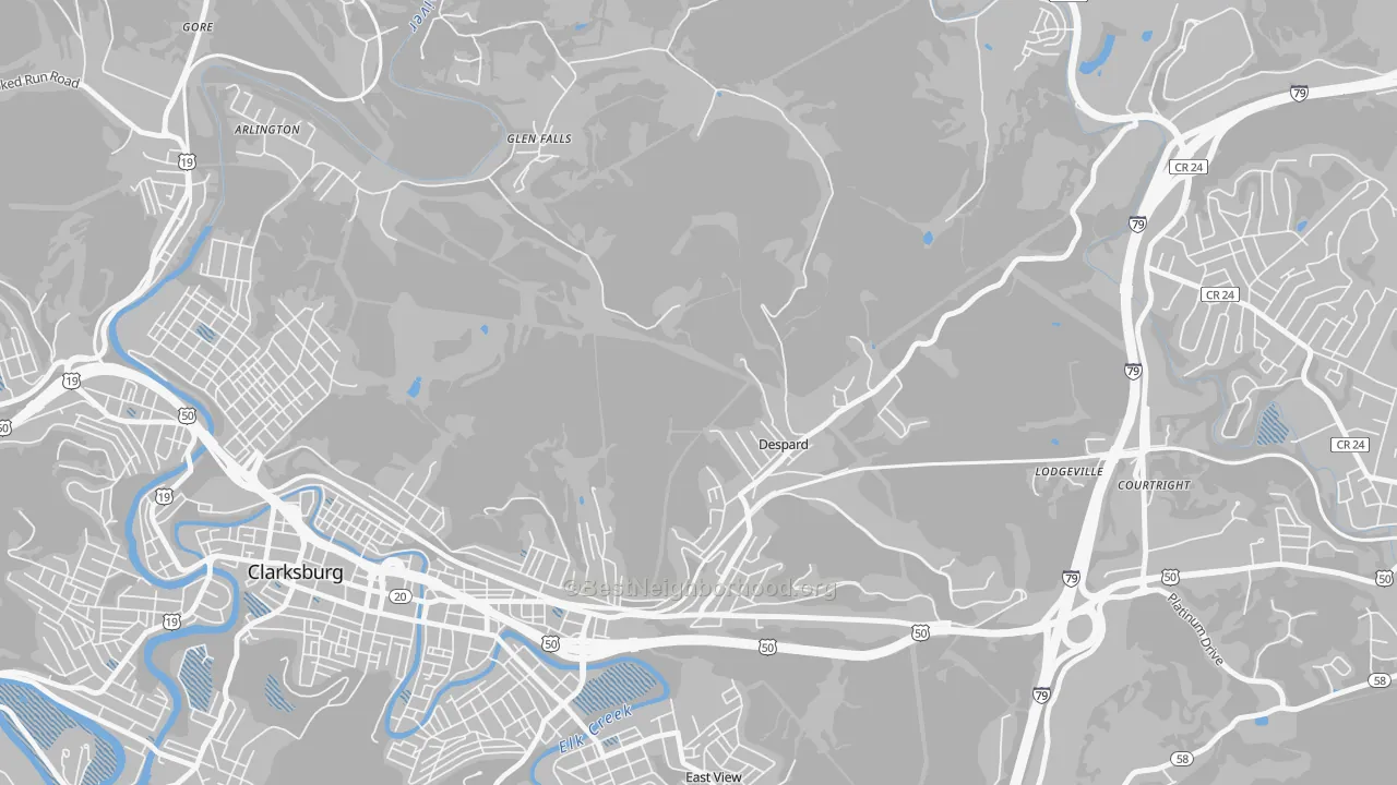 Transit Grade map of Despard, WV