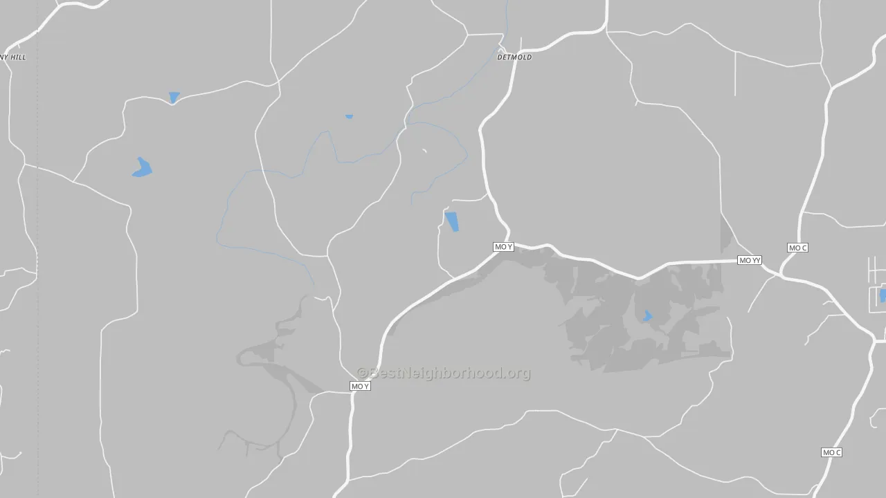 Transit Grade map of Detmold, MO