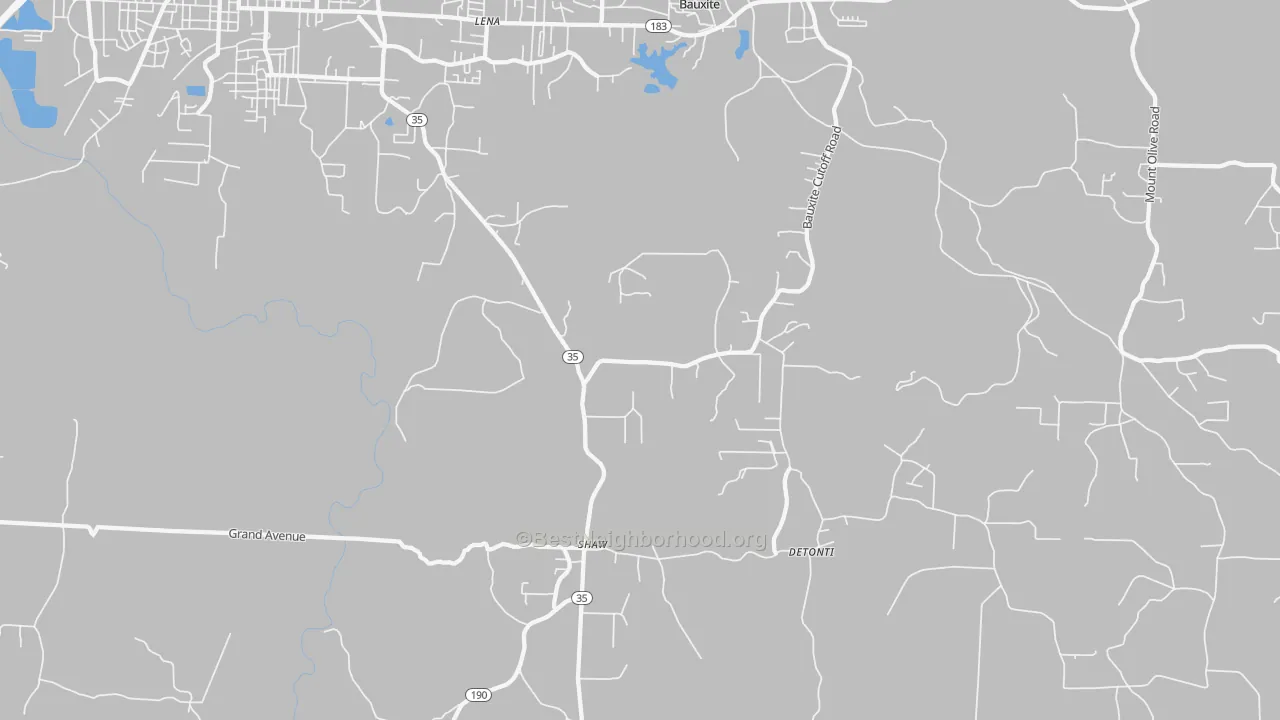 Transit Grade map of Detonti, AR