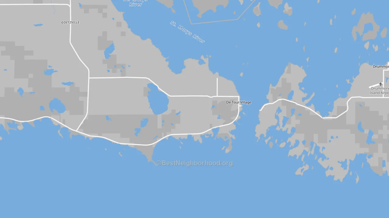 Transit Grade map of DeTour Village, MI