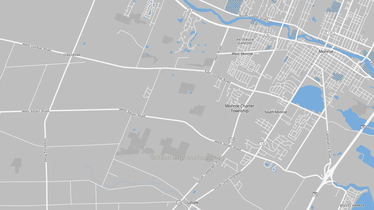Transit Grade map of Detroit Beach, MI