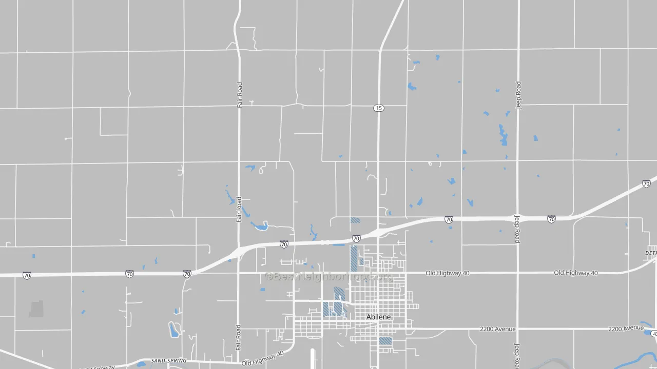 Transit Grade map of Detroit, KS