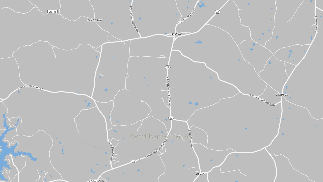 Transit Grade map of Devereux, GA