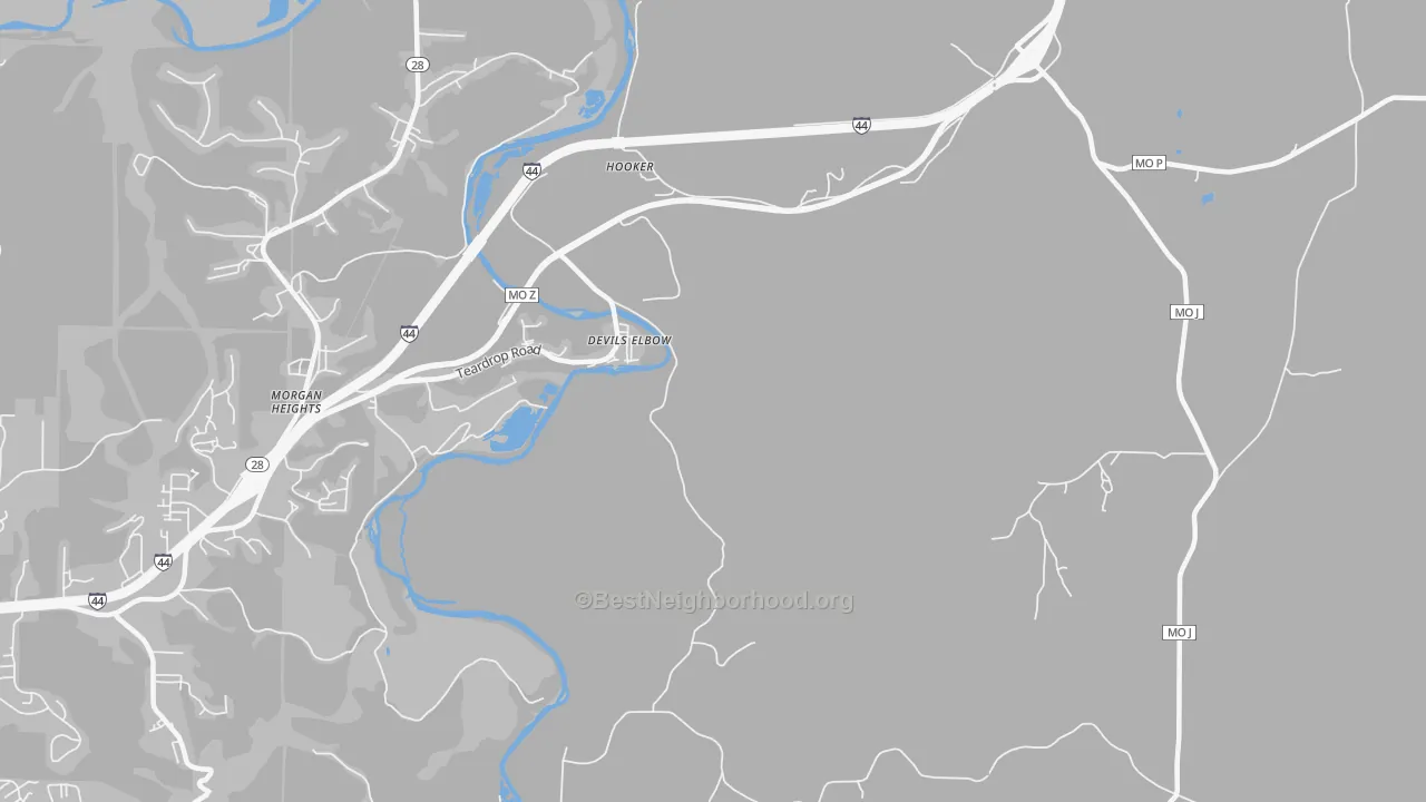 Transit Grade map of Devils Elbow, MO