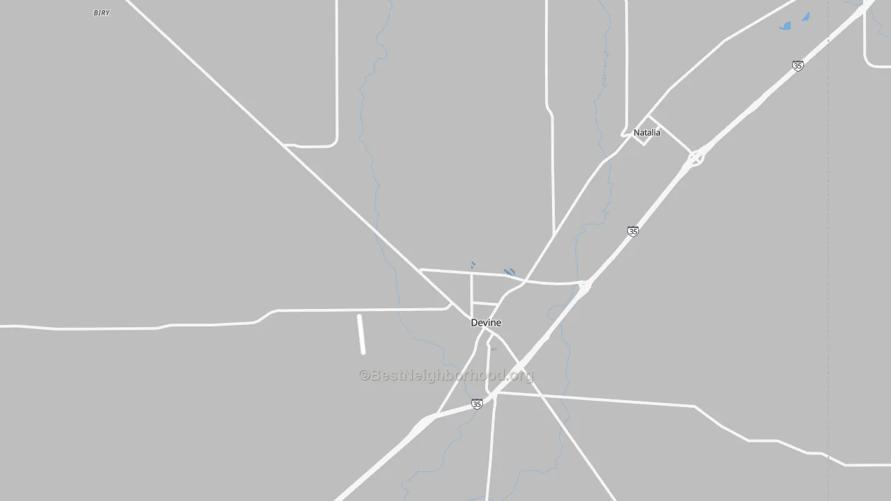 Transit Grade map of Devine, TX