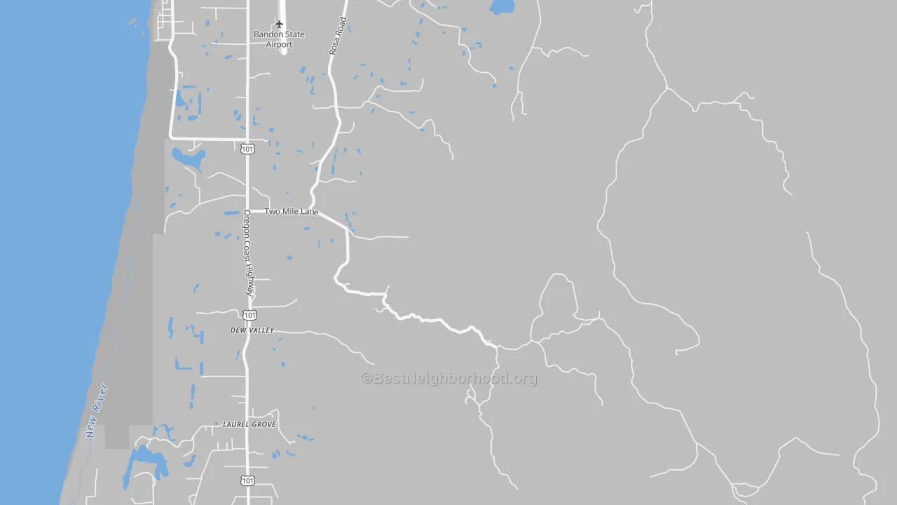 Transit Grade map of Dew Valley, OR