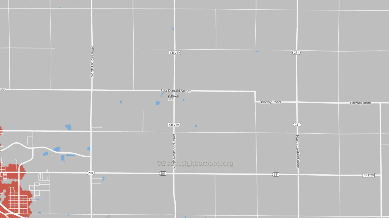 Transit Grade map of Dewar, IA