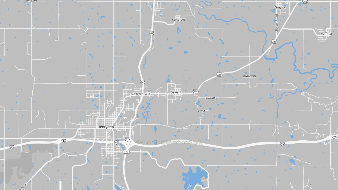 Transit Grade map of Dewar, OK
