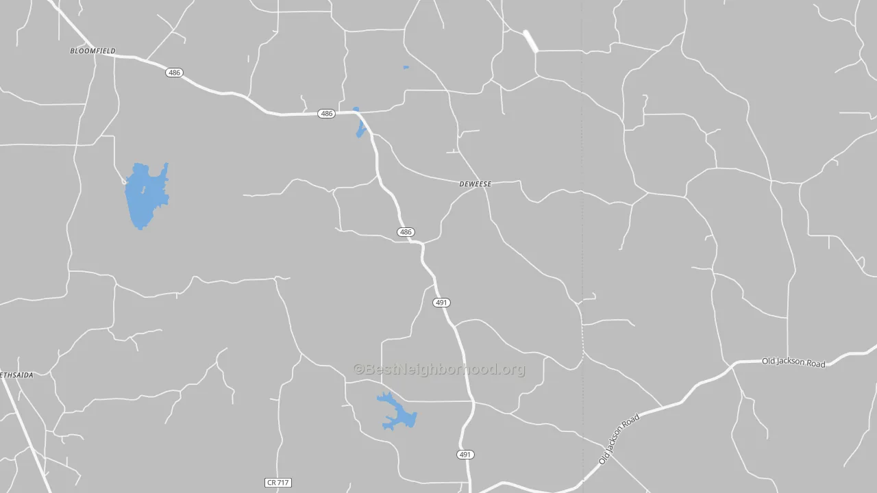 Transit Grade map of DeWeese, MS