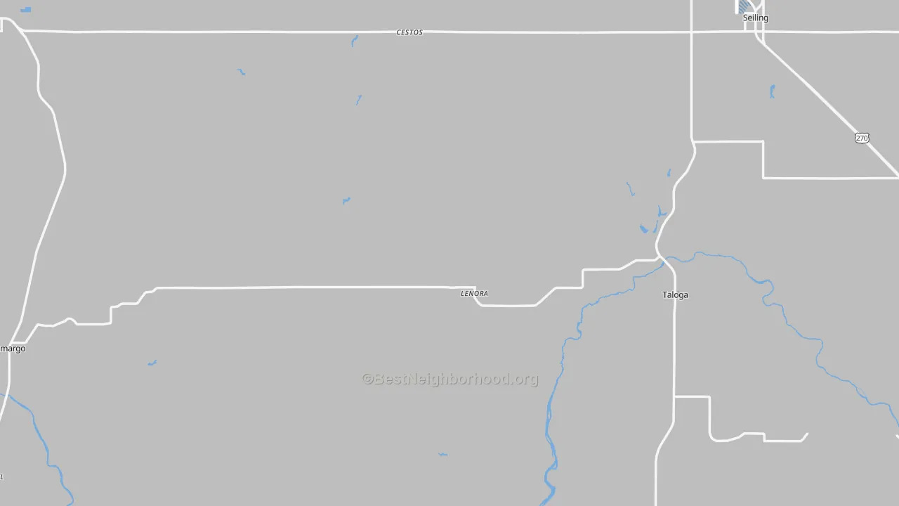 Transit Grade map of Dewey County, OK