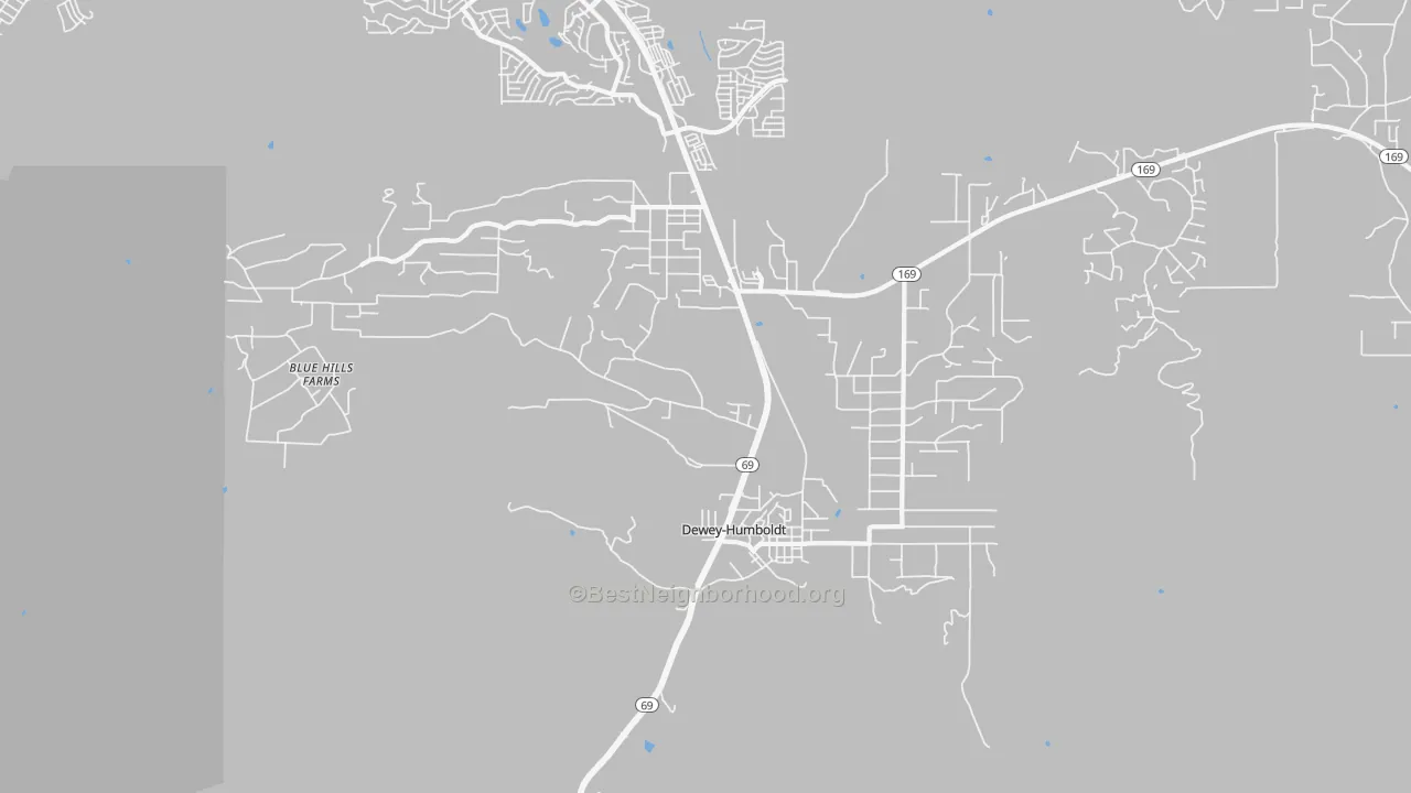 Transit Grade map of Dewey-Humboldt, AZ