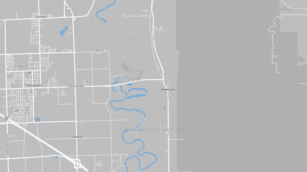 Transit Grade map of Deweyville, UT