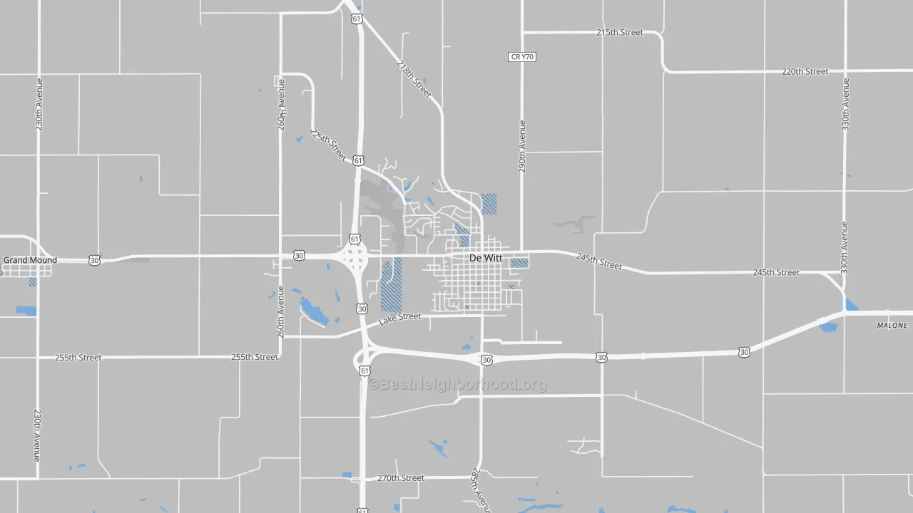 Transit Grade map of DeWitt, IA